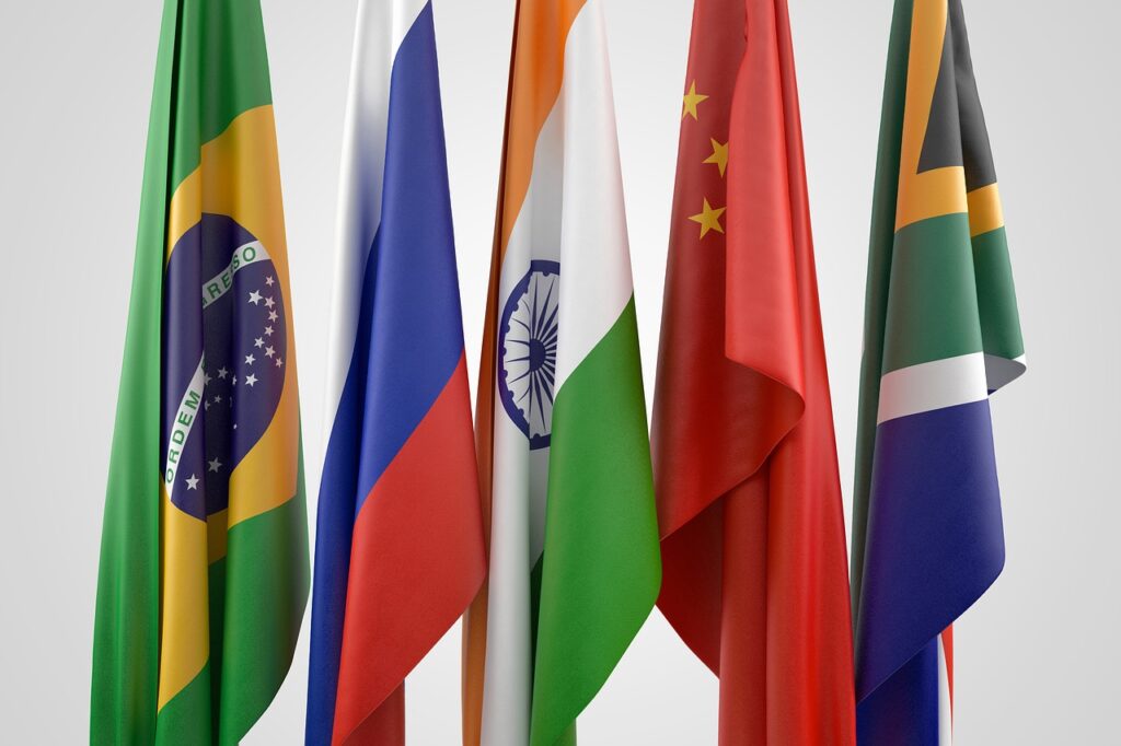 flag, china, brazil flag, brazil, russia, south africa, south, africa, brics, partnership, communication, community, cooperation, politics, 3d, render, 3d illustration, 3d rendering, rendering, clipping, path, clipping path, cutout, agreement, flags, brazilian, chinese, india, indian, russian, symbol